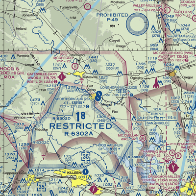 Shorthorn Aux Landing Strip (23XS) VFR Sectional  Gaming Mouse Pad