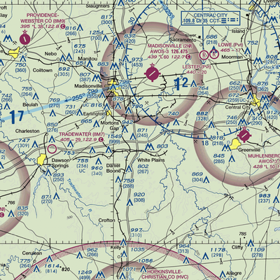 Williams Farm Airport (24KY) VFR Sectional  Gaming Mouse Pad