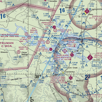 Mistwood Airport (24MO) VFR Sectional  Gaming Mouse Pad