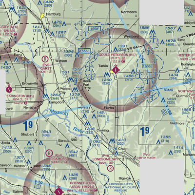 Steele Airport (24MU) VFR Sectional  Gaming Mouse Pad