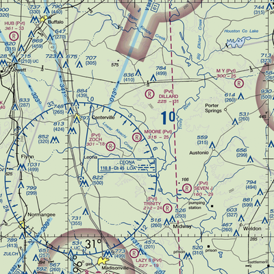 Moore Ranch Airport (24TA) VFR Sectional  Gaming Mouse Pad