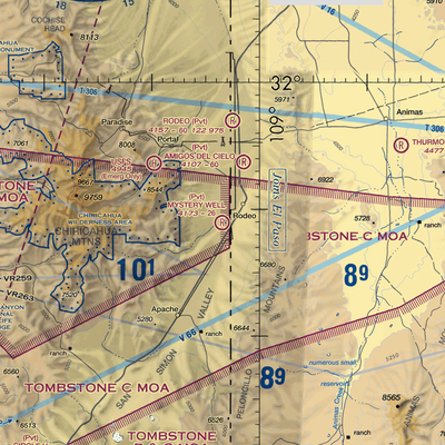 Mystery Well Ranch Airport (25AZ) VFR Sectional  Gaming Mouse Pad