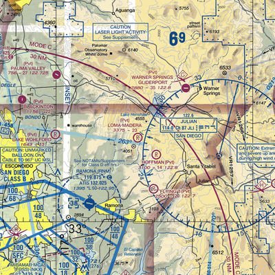 Loma Madera Ranch Airport (25CA) VFR Sectional  Gaming Mouse Pad