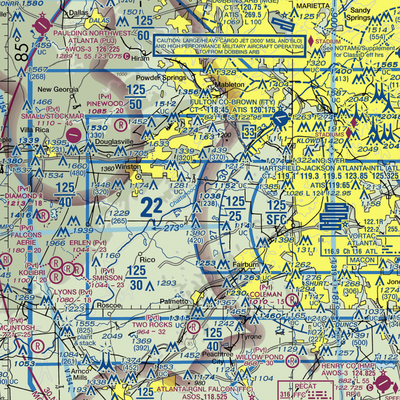 Miller Farm Airport (25GA) VFR Sectional  Gaming Mouse Pad