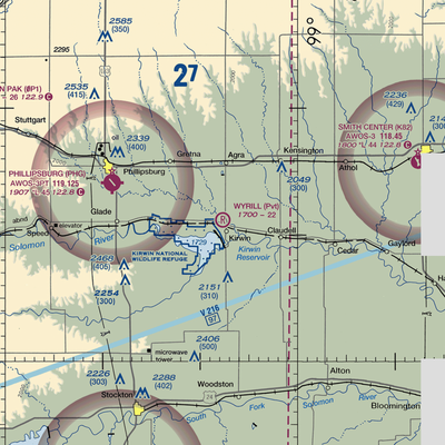 Wyrill Farming Airport (25KS) VFR Sectional  Gaming Mouse Pad