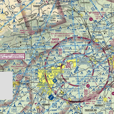 Mountain Ridge Airport (25SC) VFR Sectional  Gaming Mouse Pad