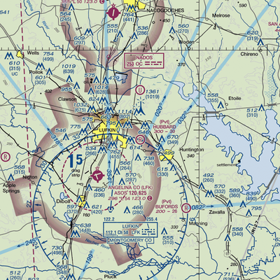 Hubbard Airport (25TX) VFR Sectional  Gaming Mouse Pad