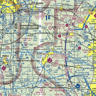 Anderson Airport (26LL) VFR Sectional  Gaming Mouse Pad