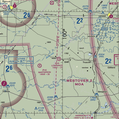 Lowrance Ranch Airport (26TX) VFR Sectional  Gaming Mouse Pad