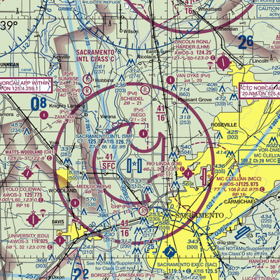 Sopwith Farm Airport (27CL) VFR Sectional  Gaming Mouse Pad