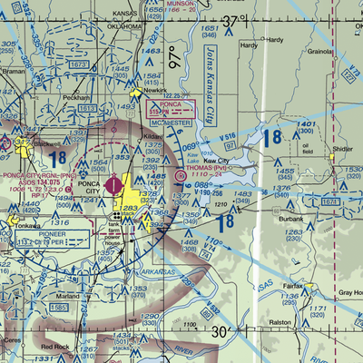 Thomas Landing Airport (27OK) VFR Sectional  Gaming Mouse Pad