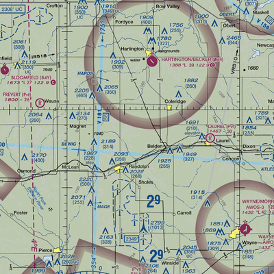 Thies Airport (28NE) VFR Sectional  Gaming Mouse Pad