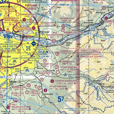 Parrett Mountain Airport (28OR) VFR Sectional  Gaming Mouse Pad