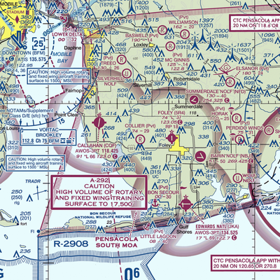 Collier Airpark (2AL1) VFR Sectional  Gaming Mouse Pad