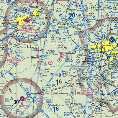 Finkley Farm Airport (2AL8) VFR Sectional  Gaming Mouse Pad