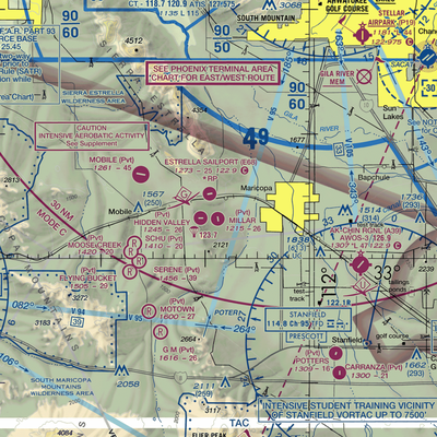 Millar Airport (2AZ4) VFR Sectional  Gaming Mouse Pad