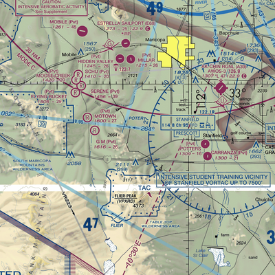 Donnelly Residence Airport (2AZ5) VFR Sectional  Gaming Mouse Pad