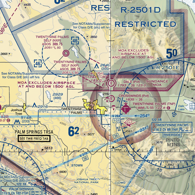 Cones Field (2CA2) VFR Sectional  Gaming Mouse Pad