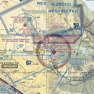 Crosswinds Airport (2CA3) VFR Sectional  Gaming Mouse Pad