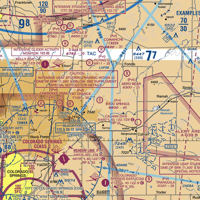 Bijou Springs Ranch Airport (2CD3) VFR Sectional  Gaming Mouse Pad