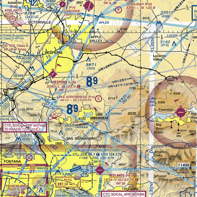 Lake Arrowhead Airport (2CN8) VFR Sectional  Gaming Mouse Pad