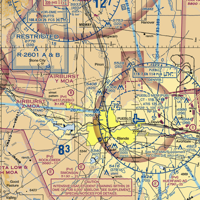 Edenway Airport (2CO5) VFR Sectional  Gaming Mouse Pad