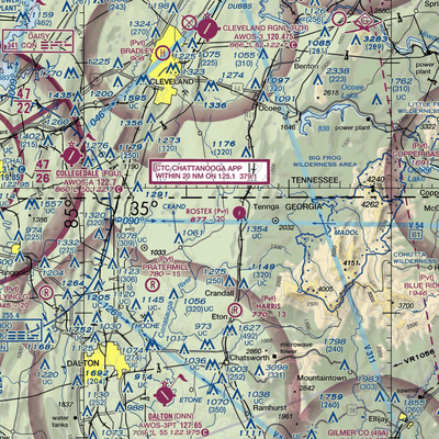 Petty Farms Airport (2GE7) VFR Sectional  Gaming Mouse Pad