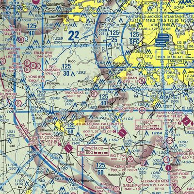 Andy Fields Airport (2GE8) VFR Sectional  Gaming Mouse Pad