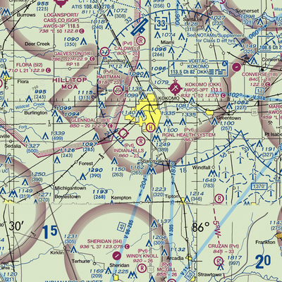 Indian Hills Flying Field (2II0) VFR Sectional  Gaming Mouse Pad