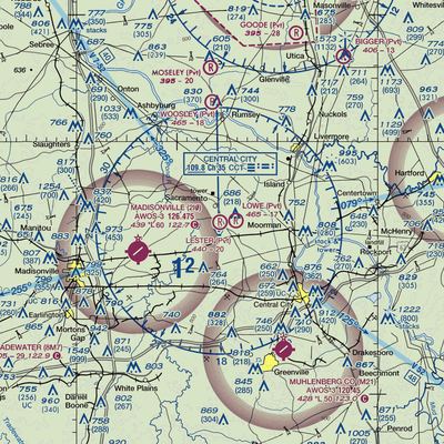 Lester Airfield (17KY) VFR Sectional  Gaming Mouse Pad