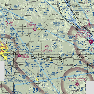 Van Norman's Airport (2MN6) VFR Sectional  Gaming Mouse Pad