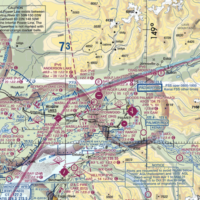 Niklason Lake Estates Airport (3AK2) VFR Sectional  Gaming Mouse Pad