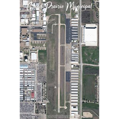 Grand Prairie Municipal Airport (KGPM) Satellite Image Poster