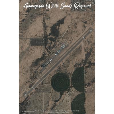 Alamogordo White Sands Regional Airport (KALM) Satellite Image Poster