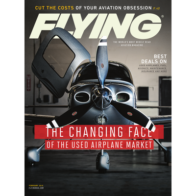 FLYING Magazine Cover Print - February 2016 24×36 Metal Print