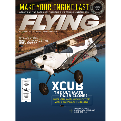 FLYING Magazine Cover Print - July 2016 24×36 Metal Print