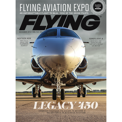 FLYING Magazine Cover Print - November 2016 11×14 Metal Print
