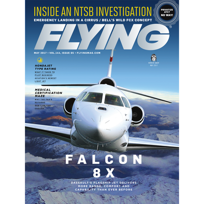 FLYING Magazine Cover Print - May 2017 11×14 Metal Print