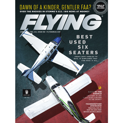 FLYING Magazine Cover Print - June 2017 24×36 Canvas