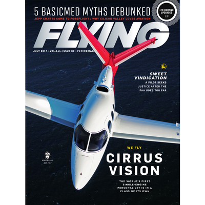 FLYING Magazine Cover Print - July 2017 11×14 Metal Print