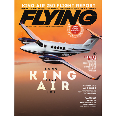 FLYING Magazine Cover Print - October 2017 11×14 Metal Print