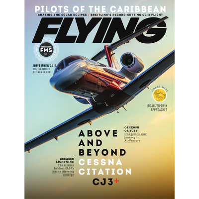 FLYING Magazine Cover Print - November 2017 18×24 Canvas