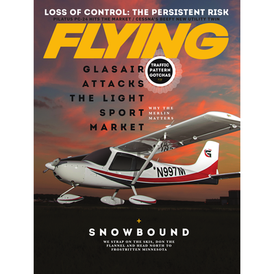 FLYING Magazine Cover Print - February 2018 11×14 Metal Print