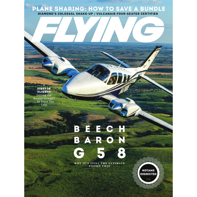 FLYING Magazine Cover Print - March 2018 24×36 Metal Print