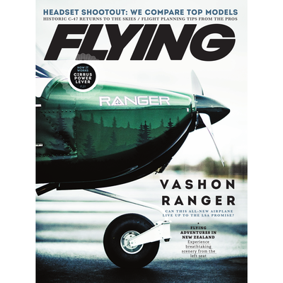 FLYING Magazine Cover Print - April 2018 24×36 Canvas