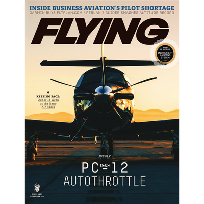FLYING Magazine Cover Print - November 2018 12×16 Canvas