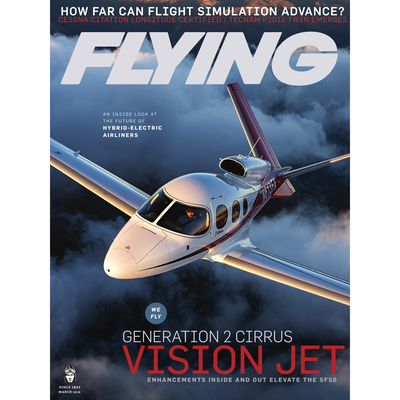 FLYING Magazine Cover Print - March 2019 11×14 Metal Print