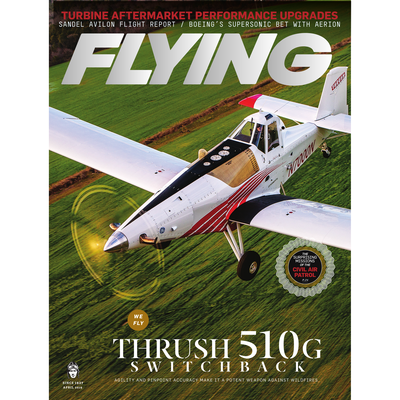 FLYING Magazine Cover Print - April 2019 24×36 Canvas