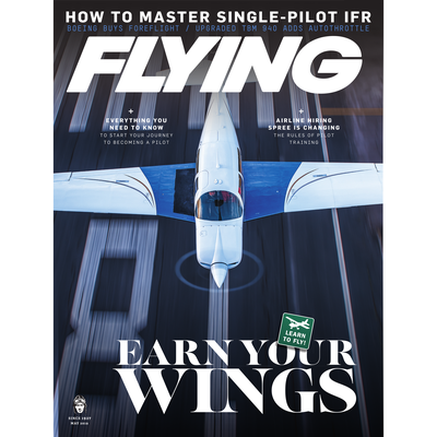 FLYING Magazine Cover Print - May 2019 12×16 Canvas