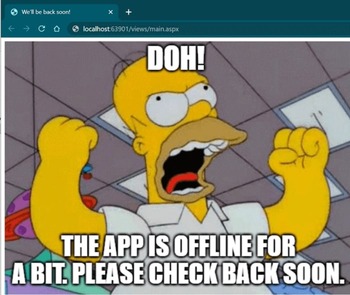 Take an ASP.NET application offline